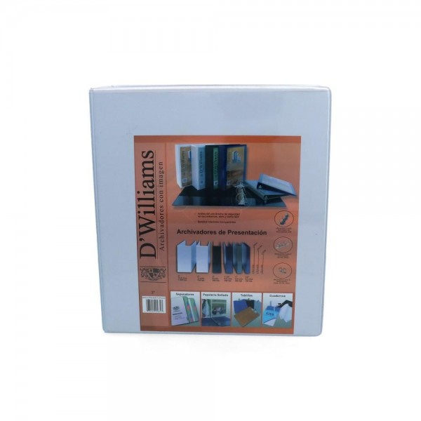 ARCHIVADOR CATALOGO OFICIO 3 AROS 3.0 BLANCO