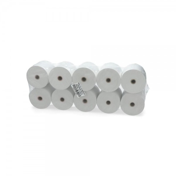 ROLLO PAPEL TERMICO PAQUETE 79 MM X 80 MT X 13 CM 55 GR 10 UN