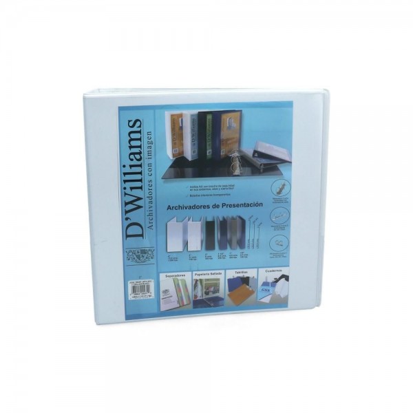 ARCHIVADOR CATALOGO CARTA 3 AROS 2.0 BLANCO 500 HOJAS