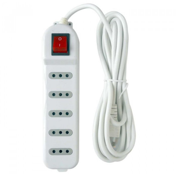 ALARGADOR ELECTRICO  BLANCO 5 POSICIONES CON SWITCH 3 MT