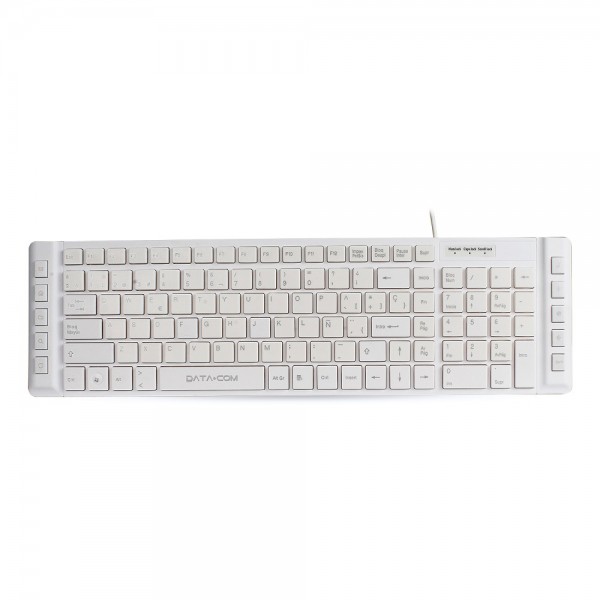 TECLADO ALAMBRICO USB BLANCO 115 TECLAS