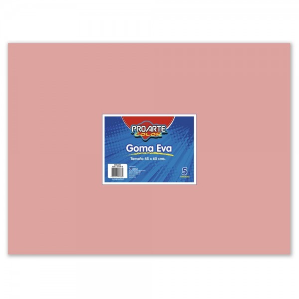 GOMA EVA ROSADO 45 X 60CM 5 HOJAS