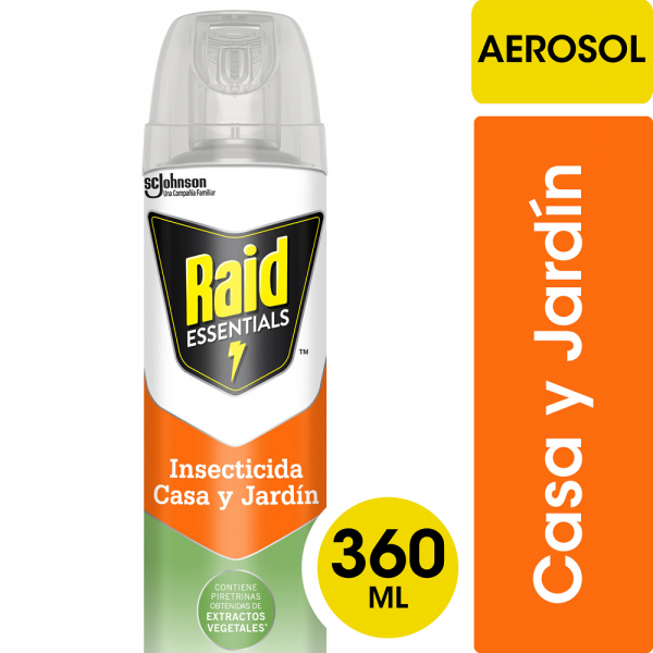 INSECTICIDA ESSENTIALS CASA Y JARDIN 360 ML