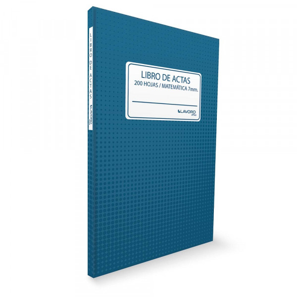 LIBRO ADMINISTRATIVO ACTA 7 MM FOLIADO MATEMATICA 200 HOJAS