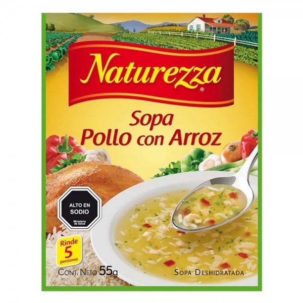 SOPA POLLO CON ARROZ 55 GR