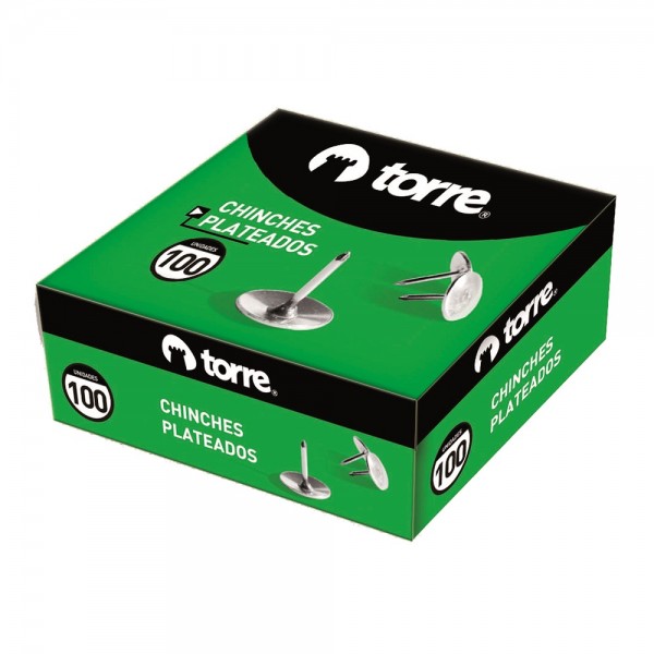 CHINCHE METALICO PLATEADO 100 UN