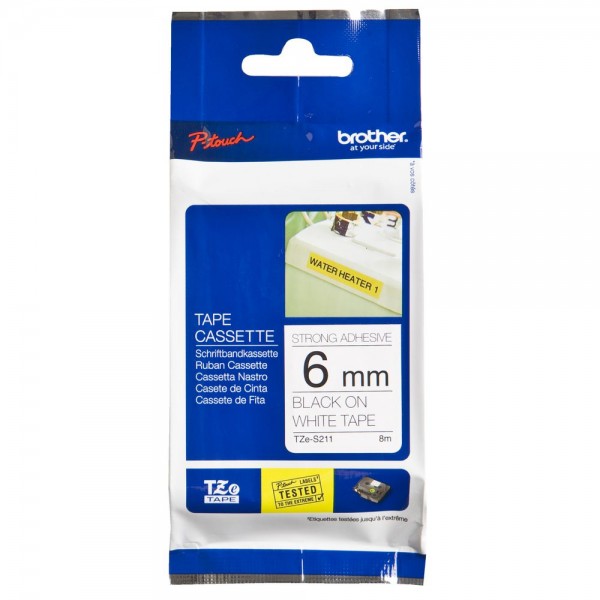 CINTA TZE-S211 NEGRO/BLANCO 6 MM (0.23