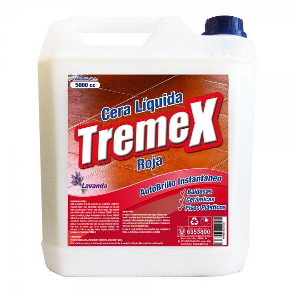 CERA LIQUIDA AUTOBRILLO ROJA 5 LT