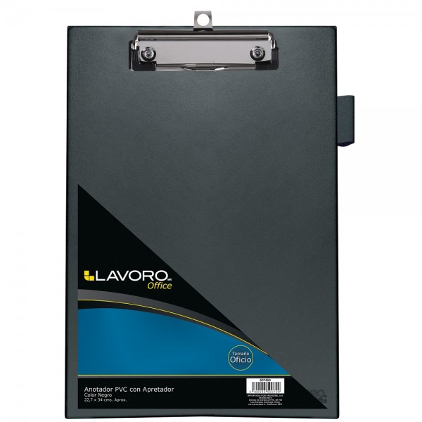 ANOTADOR SIMPLE PVC OFICIO NEGRO
