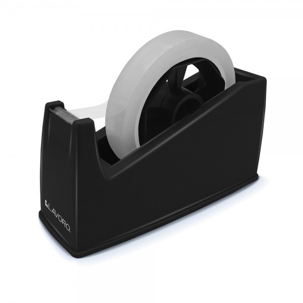 DISPENSADOR CINTA ADHESIVA 17.5 X 6 X 8 NEGRO