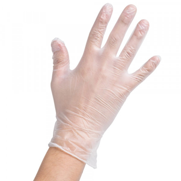 GUANTE VINILO BLANCO TALLA L 100 UN