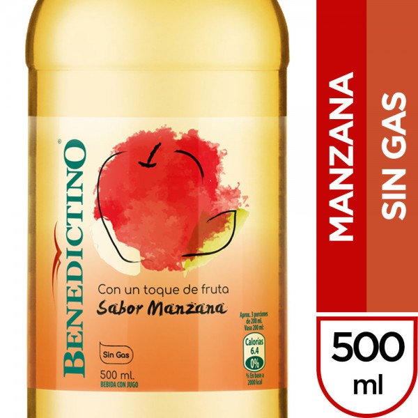 AGUA PURIFICADA MANZANA SIN GAS 500 CC