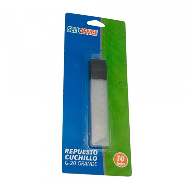 REPUESTO CUCHILLO CARTONERO 10 HOJAS 18 MM
