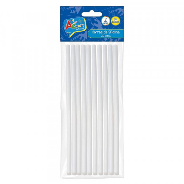 SILICONA EN BARRA 7 MM 10 PIEZAS 20 CM