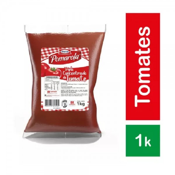 SALSA DE TOMATE POMAROLA TRIPLE CONCENTRADO 1 KG