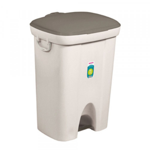 BASURERO GRIS CON PEDAL 72 LT