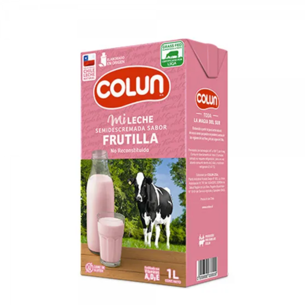 LECHE SEMI DESCREMADA FRUTILLA 1 LT