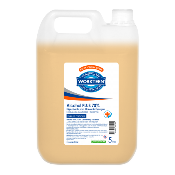 ALCOHOL GEL CON COBRE BIDON 5 LT