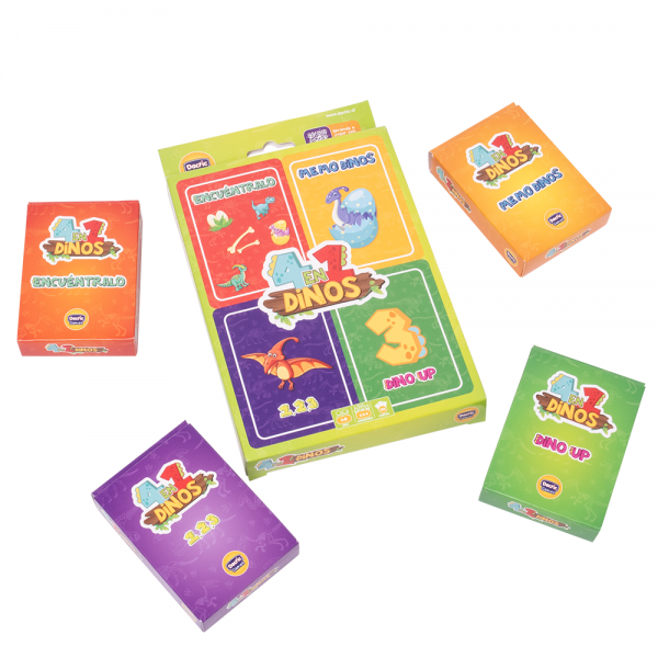 JUEGO DE MESA JUEGO DINOSAURIO 4 EN 1