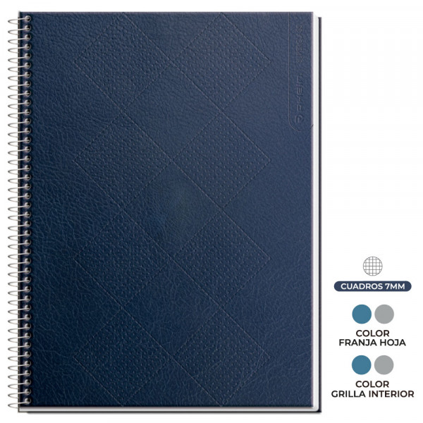 CUADERNO CARTA PUNTOS 7MM SUPERCLASS 3 MATERIAS LEATHER SKIN 120 HOJAS (DISEÑOS SURTIDOS)