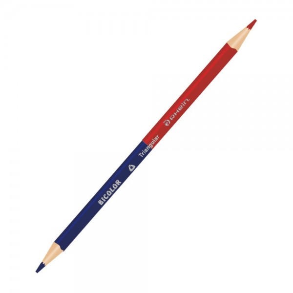 LAPIZ BICOLOR AZUL/ROJO DELGADO TRIANGULAR