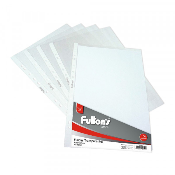 FUNDA POLIPROPILENO A4 BLANCO