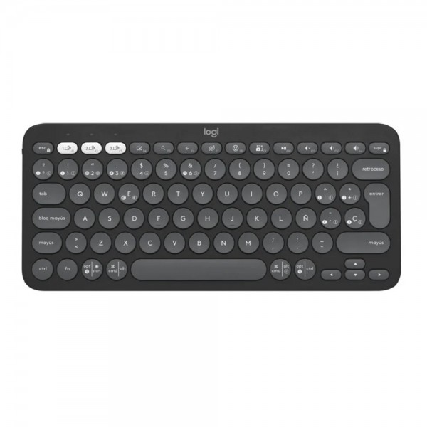 TECLADO INALAMBRICO BLUETOOTH PEBBLE 2 K380 GRAFITO ESPAÑOL