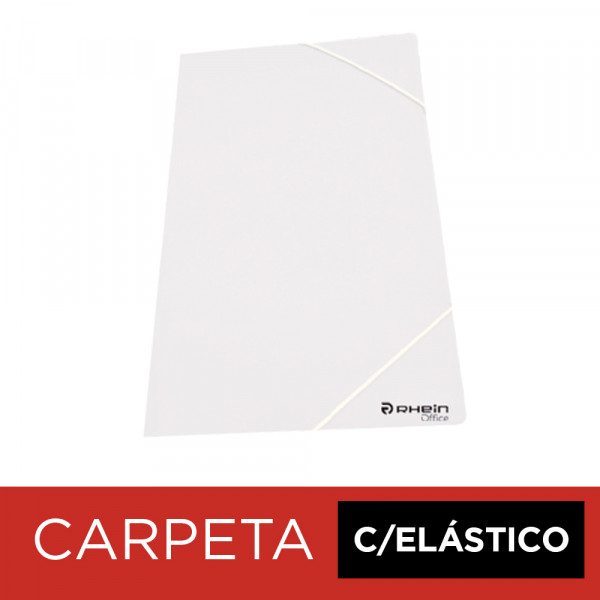 CARPETA CON ELASTICO POLIPROPILENO TRANSPARENTE BLANCO