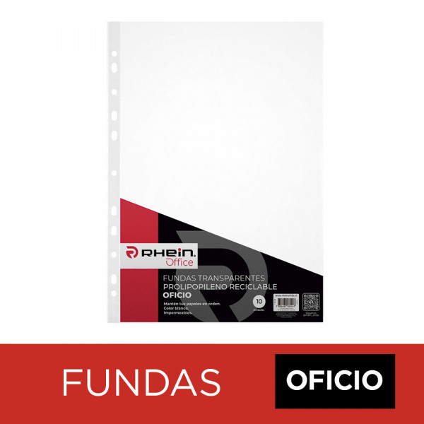 FUNDA PARA ARCHIVO POLIPROPILENO OFICIO BLANCO