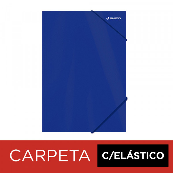 CARPETA CON ELASTICO OFICIO DE CARTULINA AZUL