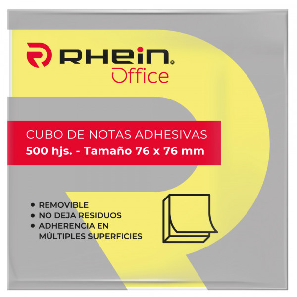 NOTA ADHESIVA 654 76X76 MM 100 UNIDADES 5 COLORES NEON