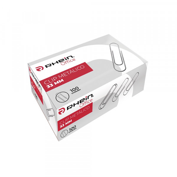 CLIPS METALICO N1 REDONDO 33 MM 100 UN CROMADO 