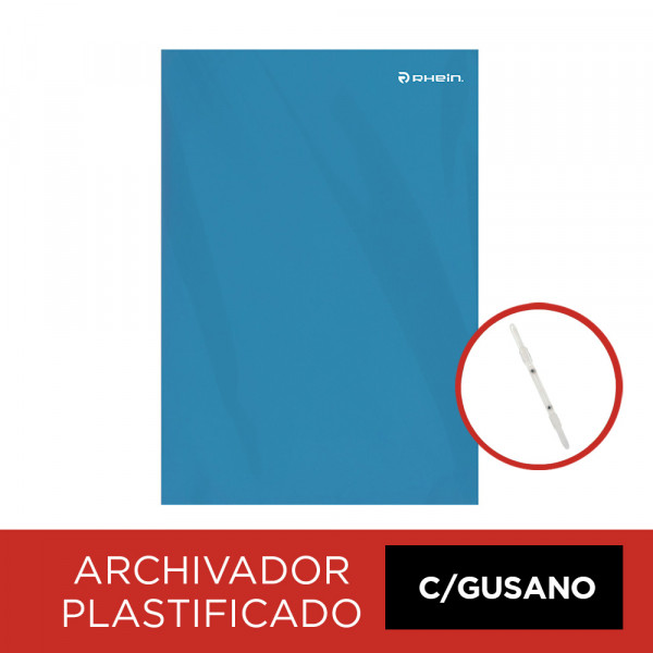 CARPETA PLASTIFICADA CON ACCO CLIP OFICIO CELESTE