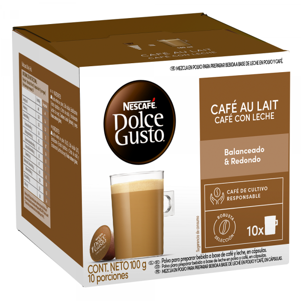 CAPSULA TIPO DOLCE CAFE AU LAIT  10 UN