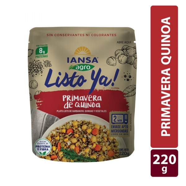  PLATOS LISTO INSTANTANEOS  PRIMAVERA QUINOA 220 GR