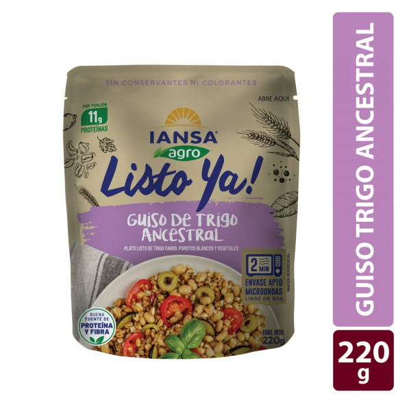  PLATOS LISTO INSTANTANEOS  GUISO TRIGO ANCESTRAL 220 GR