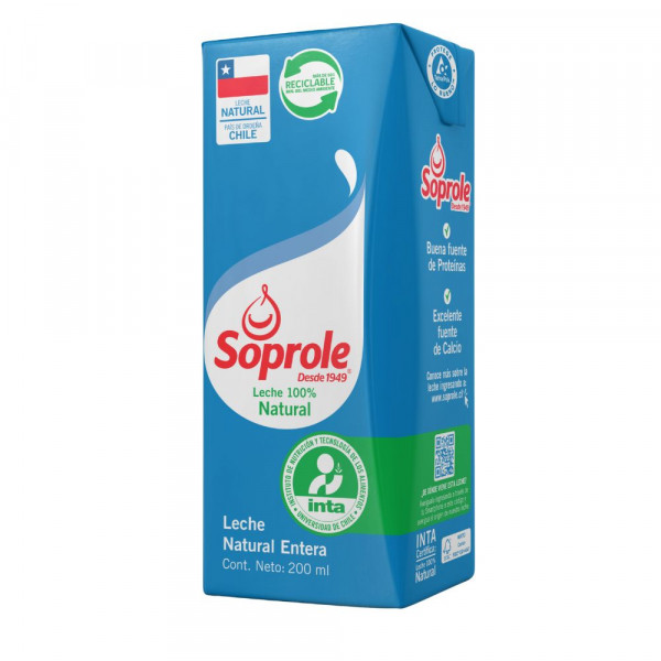 LECHE LIQUIDA ENTERA NATURAL 200 CC