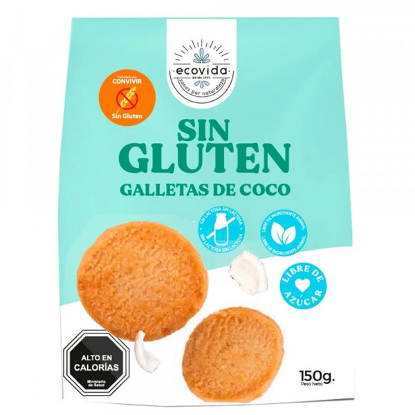 GALLETAS SIN GLUTEN COCO BOLSA 150 GR