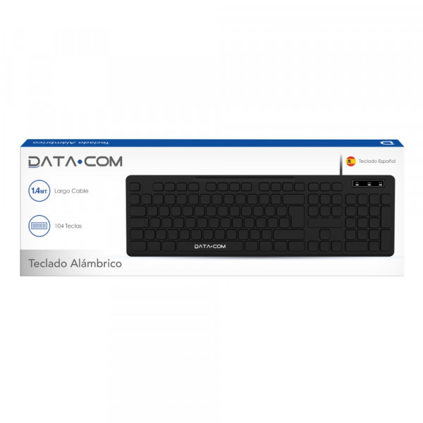 TECLADO ALAMBRICO USB 104 TECLAS NEGRO