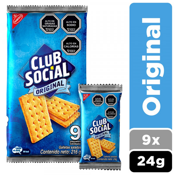 GALLETAS SALADAS SABOR ORIGINAL PACK 9 X 24 GR