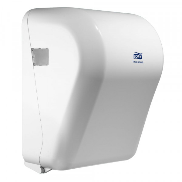 DISPENSADOR TOALLA AUTOCORTE ACRILICO BLANCO