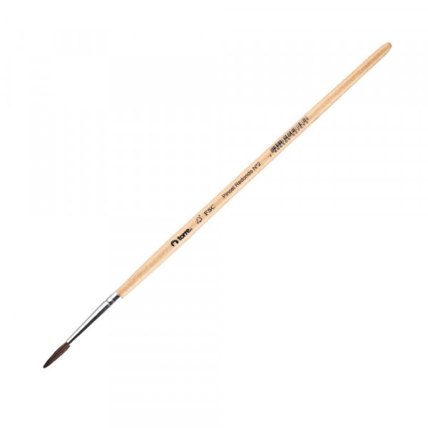 PINCEL REDONDO MANGO MADERA N° 2
