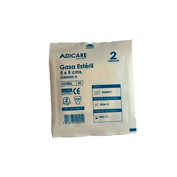 GASA TEJIDA ESTERIL 5X5 CM 50 UNIDADES CAJA 50 UN