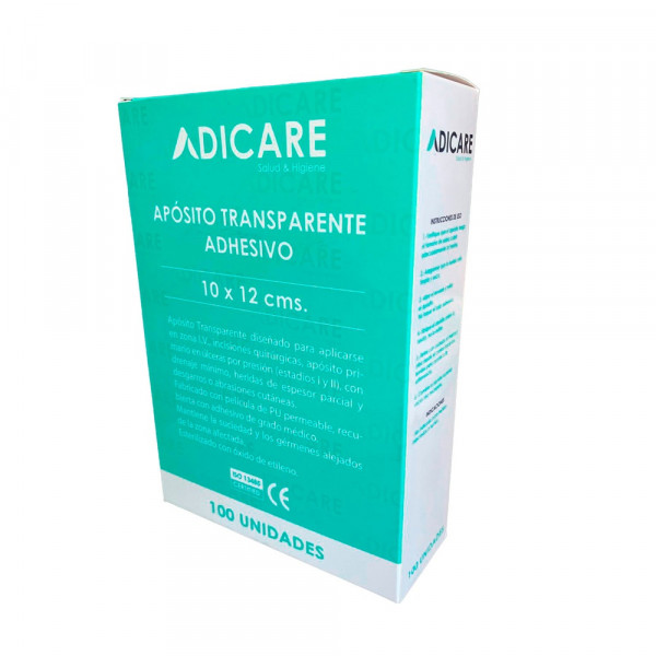 APOSITO ADHESIVO TRANSPARENTE 10X12 CM CAJA 100 UN