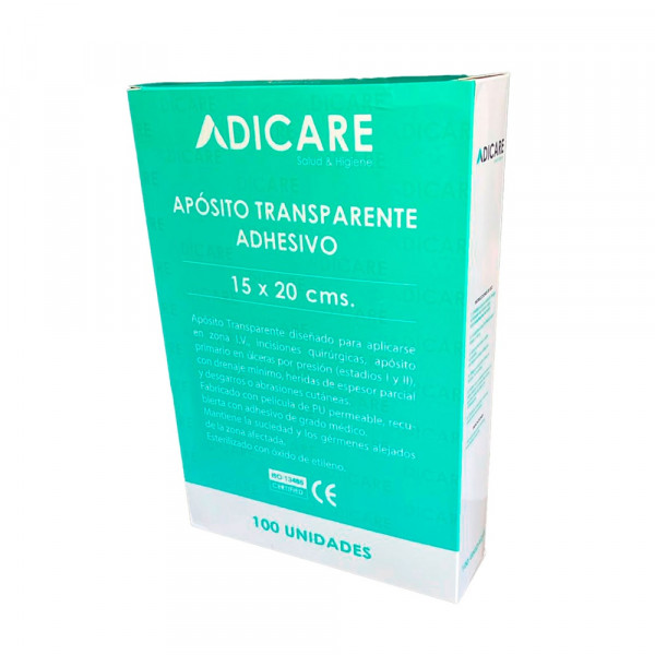 APOSITO ADHESIVO TRANSPARENTE 15X20 CM CAJA 100 UN