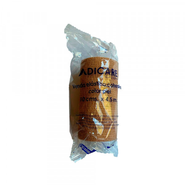 VENDA ELASTICA COHESIVA COLOR PIEL 10 CM X 4.5MTS CAJA 12 UN
