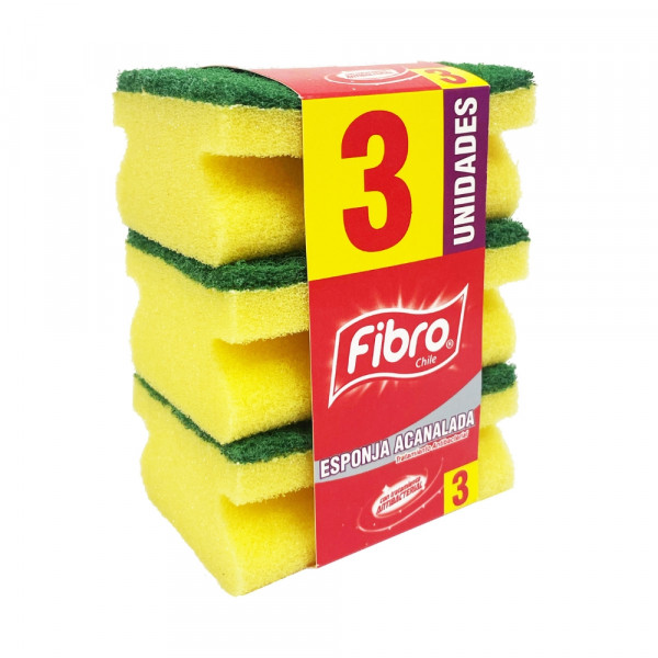 ESPONJA ACANALADA PACK 3 UN
