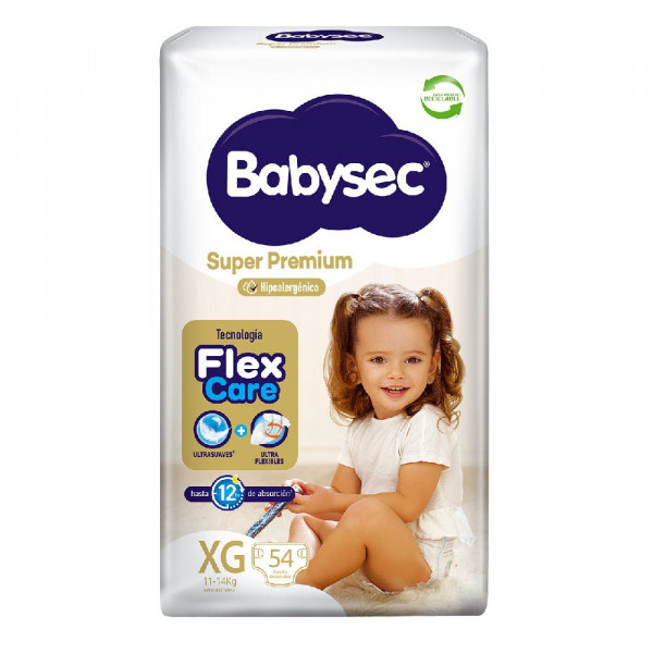 PAÑAL BEBE SUPER PREMIUM TALLA XG 54 UN