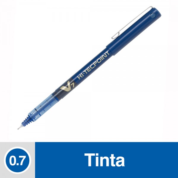 LAPIZ TINTA HI TECPOINT V7 PUNTA MEDIA AZUL 0.7 MM