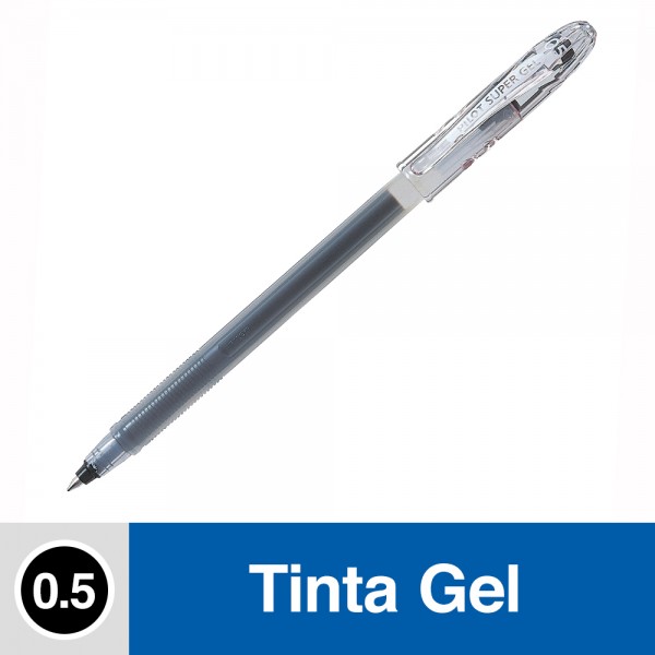 LAPIZ TINTA GEL 0.5 MM PUNTA FINA NEGRO SUPER GEL